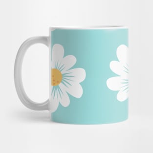 White Daisy Flower Mug